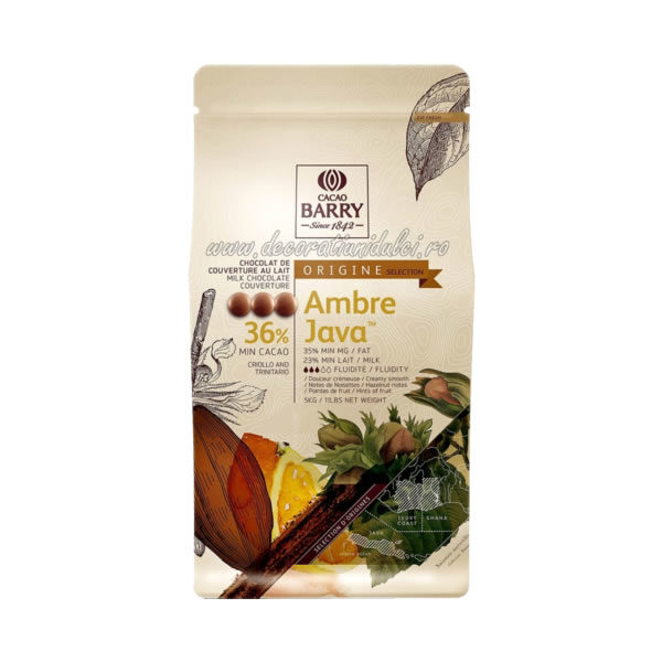 Cacao Barry - Ambre Java - Ciocolată cu lapte PREMIUM 36%