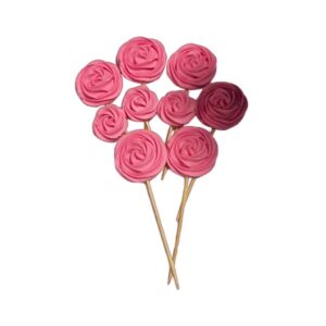 Set decorațiuni din zahăr/Topper - Bezele roz