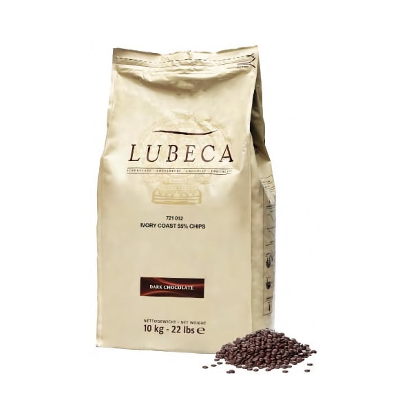 LUBECA - Ciocolată neagră - IVORY COAST CHIPS 55%