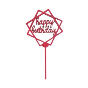 Cake topper - Topper pentru tort - La mulți ani - Roșu