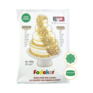 Fodekor - Pastă de zahăr - Icing verde-închis