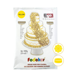 Fodekor - Pastă de zahăr - Icing galben