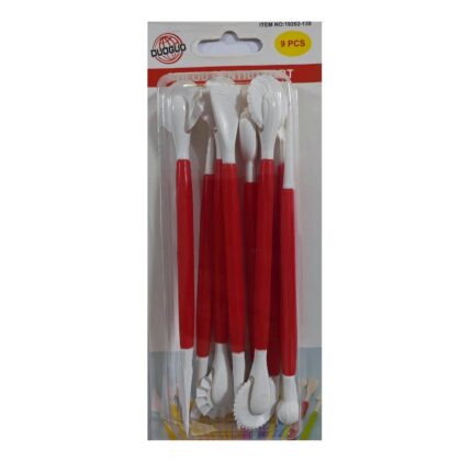 Set modelaj pasta de zahar, plastic - 9buc #19202-139