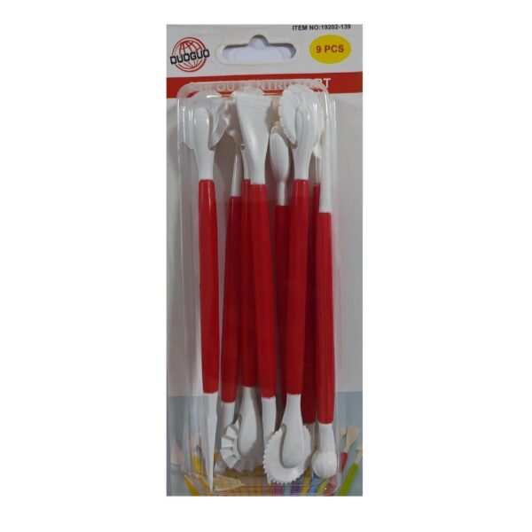instrumente_modelaj_19202-139 Set modelaj pasta de zahar, plastic - 9buc #19202-139 - imagine 1
