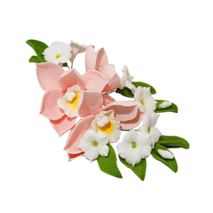 Decorațiune din zahăr - Crenguță de orhidee Nr2 roz