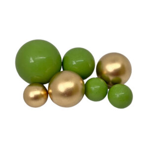 Set sfere de ciocolată verde + super auriu