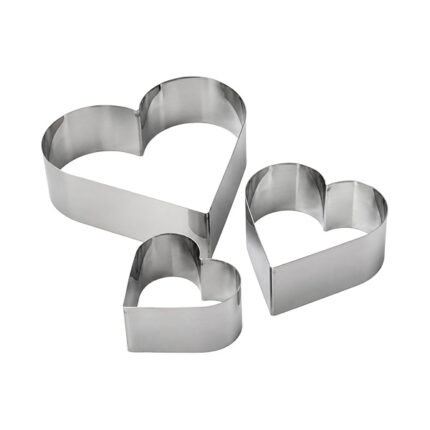 Set Forme Inox Alimentar-"Inima" - 3 piese