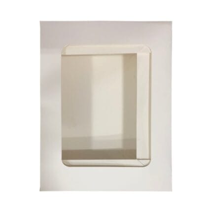 Cutie de prajituri alba cu fereastra - 24.5x34.5x6.5cm - 5buc.