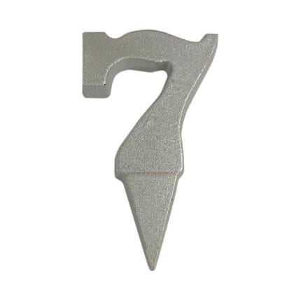 Decor tort - Cifra 7 argintiu #8303