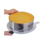Inel reglabil-Feliator inox- reglabil pentru blat de tort 16-20cm, 6 fante - 1buc. - imagine 3