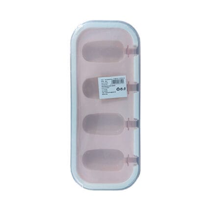 Forma din silicon pentru inghetata - 4 cavitati - #20006-59si bete din plastic pentru ele