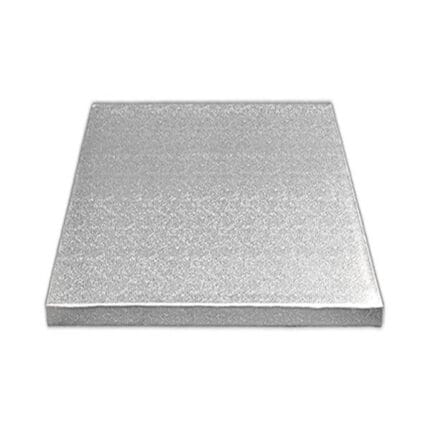 Cake drum patrat(platou gros pentru torturi)- argintiu - 35 x 35 cm- 1.3 cm - 1buc. #3316
