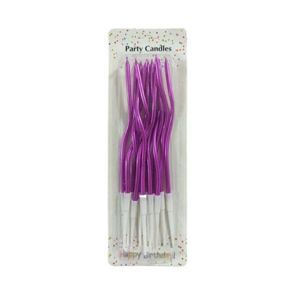 Set lumanari tort ondulate cyclam 11cm - 12buc.