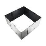 Rama reglabila inox prajituri patrata, h 10cm - 1buc.