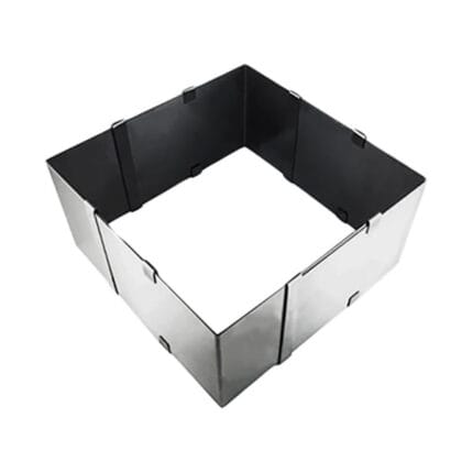 Rama reglabila inox prajituri patrata, h 8.5cm - 1buc.
