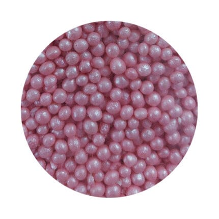 Perle din orez expandat glazurat #6057 - Roz perlat Ø5mm - 1kg