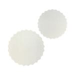 Platou tort rotund ondulat ALB Ø25cm MDF - 5buc.