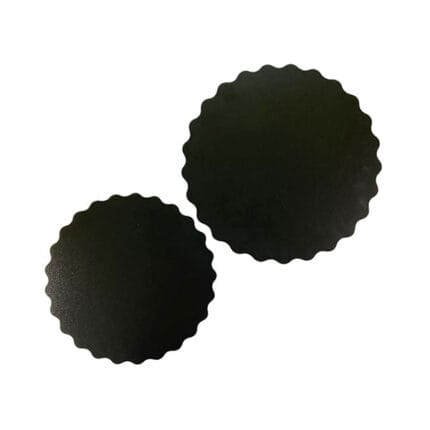 Platou tort rotund ondulat NEGRU Ø25cm h 3 mm MDF- 5buc.
