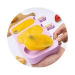 Forma din silicon pentru inghetata + 100 betisoare - 3 cavitati - #20006-30 - imagine 2