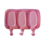 Forma din silicon pentru inghetata + 100 betisoare - 3 cavitati - #20006-30 - imagine 3