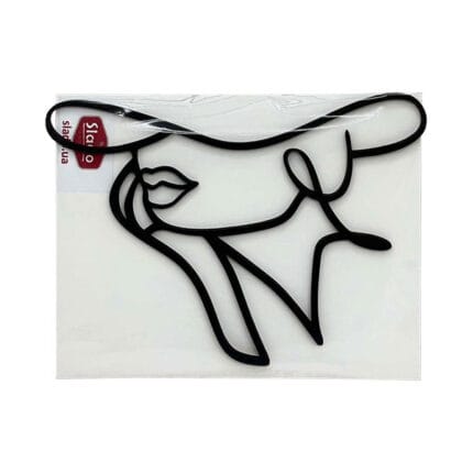Cake topper - Topper "Figura de femeie" - NEGRU -8- MDF - 1buc.
