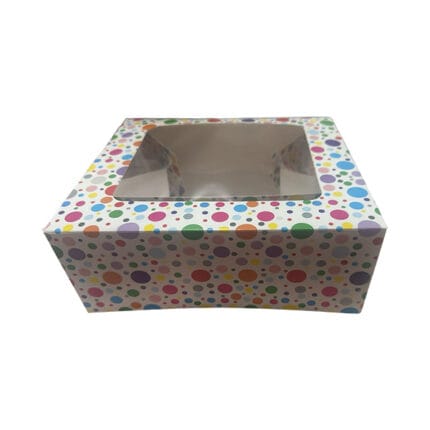 Cutie de prajituri tiparita/party cu fereastra - 23x20x9cm - 5buc.
