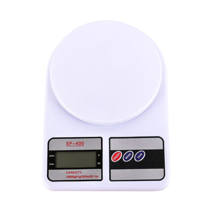 Cantar digital de bucatarie, display LCD, functie Tara, greutate maxima 10 kg, alb