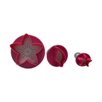 Decupatoare plastic cu ejector -0752- Narcisa, frunza, stea - 3buc.