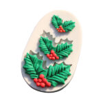 Forma de silicon, pentru fondant, pasta de zahar -0260- Frunza stejar - 1buc. - imagine 2