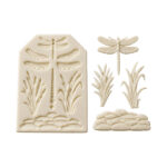 Forma de silicon, pentru fondant, pasta de zahar - Libelula, trestie #0577 - 1buc. - imagine 2
