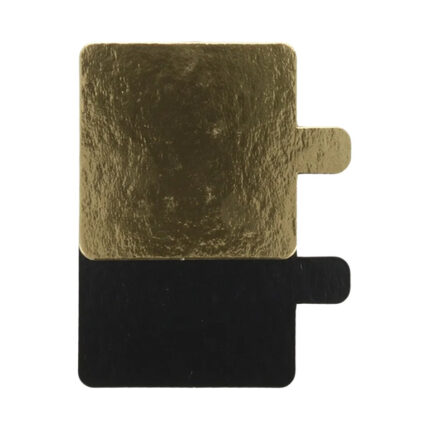 Set monoportii patrate carton 2 fete auriu/negru - 8 x 8cm - 50buc.