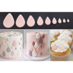Forma de silicon, pentru fondant, pasta de zahar - Picaturi #0833 - 1buc. - imagine 2