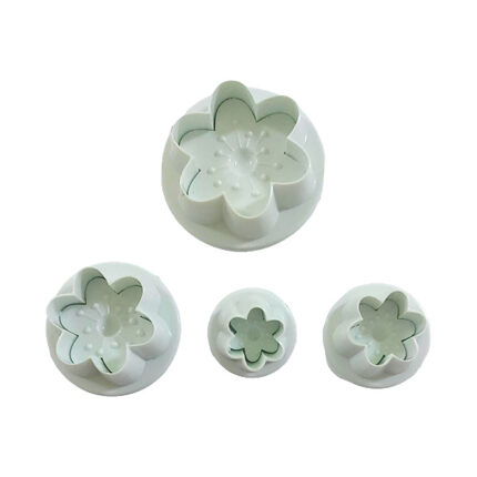 Decupatoare plastic cu ejector #0470 - Flori - 4buc.