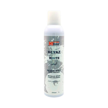 Spray colorat metalic, alimentar - Alb #2952 - 250ml