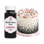 My Bake - Sprinkles - Perle  Decor de zahar- ∅2 mm - Negru #5526 - 1kg - imagine 3