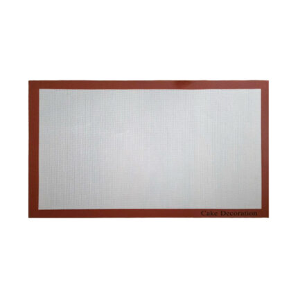 Covoras Antiaderent Silicon Alb cu Fibra de Sticla, 59.5 x 39.5 cm pentru eclere/macarons - 1buc