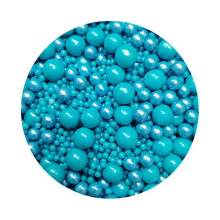 Sprinkles - Perle decor - Armonie de nunta, albastru Ø2/4/8 mm - 200g