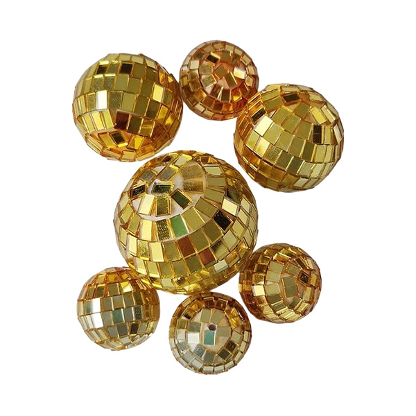deco-cecomestibile-sfere-aurii-disco-28062026 Set 12 sfere aurii pentru ornat torturi - Disco - imagine 1