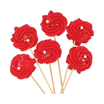 Topper - Bezea ROSIE cu Perle albe sidef #1475 - 12buc.