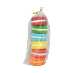 Decor tort in forma de macarons, curcubeu cu crema alba #1505 - 6buc. - imagine 2