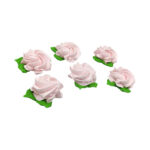 Decor tort - Set Flori festive bezea, roz #1741 - 6buc. - imagine 2