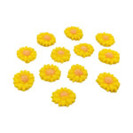 Decor tort - Set Flori de musetel mici, galbene #1765