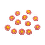 Decor tort - Set Flori de musetel mici, roz #1765