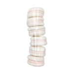 Decor tort in forma de macarons, alb cu crema roz #1505 - 6buc. - imagine 2
