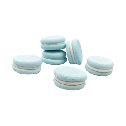 Decoratiune tort - Macarons, bleu #1505 - 6buc.