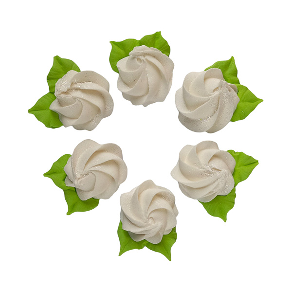 iryska-set-flori-festive-29062026 Decor tort - Set Flori festive bezea #1741 - 6buc. - imagine 1