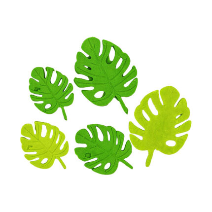 Decor tort - Set Frunze tropicale #1680 - 5buc.