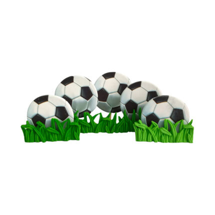 Topper/Decor tort - Set Mingii de fotbal pe Iarba #1543