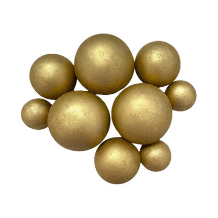 Set sfere comestibile - decoratiuni pentru deserturi - Auriu antic #1116 - 9buc.