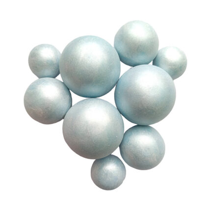 Set sfere comestibile - decoratiuni pentru deserturi - Bleu perlat #1345 - 9buc.